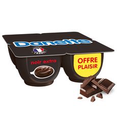 DANETTE  Crème dessert chocolat noir extra  4x125g 