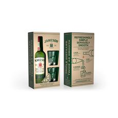 JAMESON Coffret whiskey irlandais 40%  + 2 verres 70cl