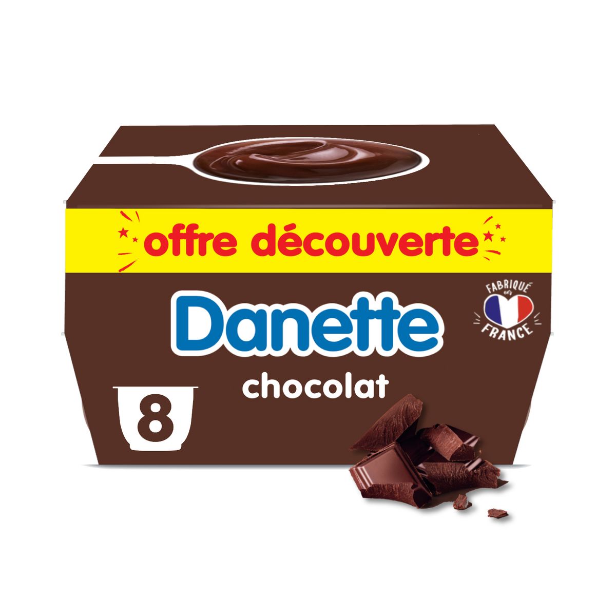 DANETTE Crème dessert au chocolat  8x125g