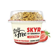 LIGHT&FREE Skyr et granola lit de fraise allégé 145g