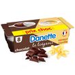 DANETTE Le liégeois au chocolat et à la vanille 8x100g