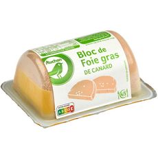 AUCHAN ESSENTIEL Bloc de foie gras de canard 4-5 parts 190g