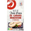 AUCHAN Bloc de foie gras de canard entier avec morceaux 2 pièces 80g