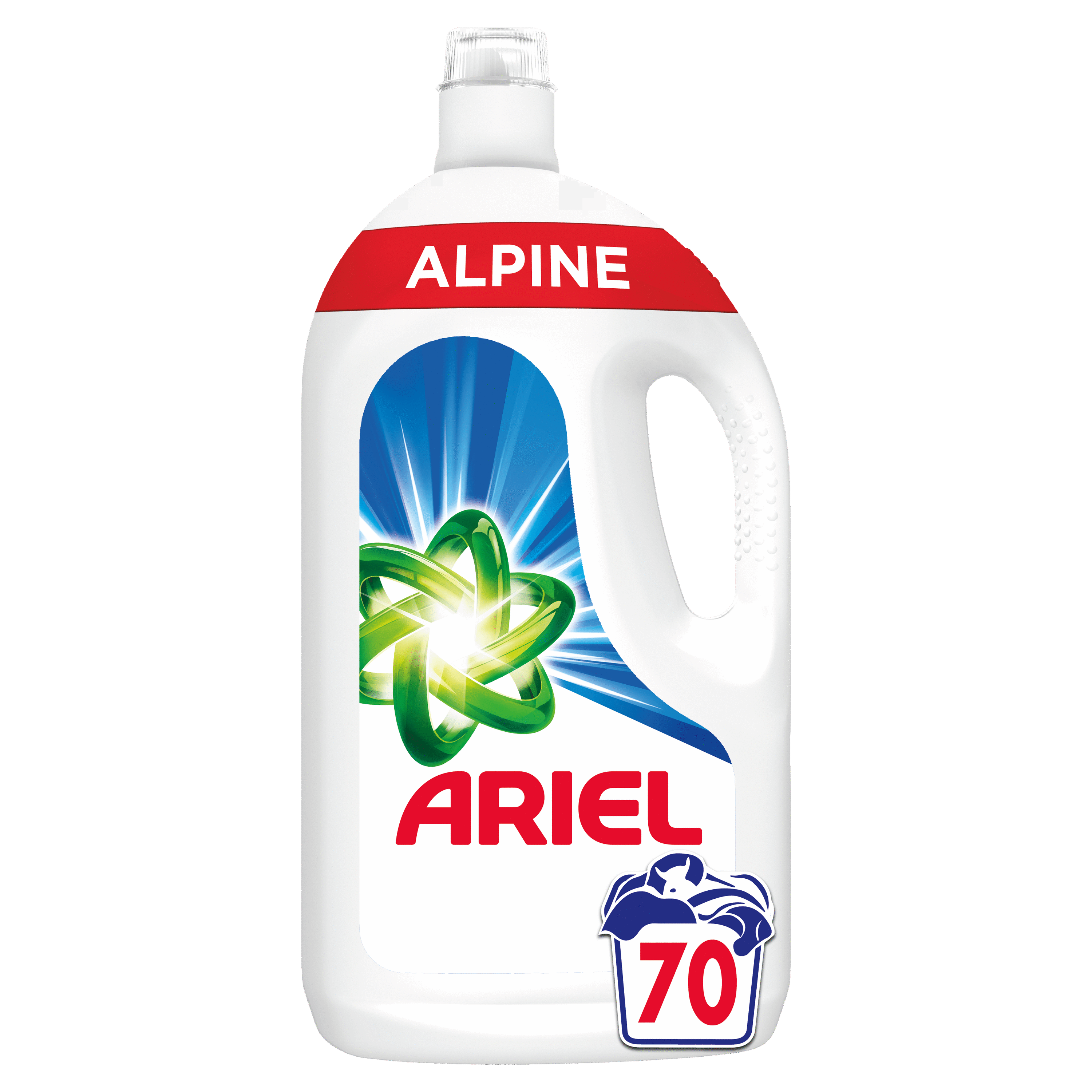 ARIEL Power Lessive liquide alpine 70 lavages 3.5l pas cher 