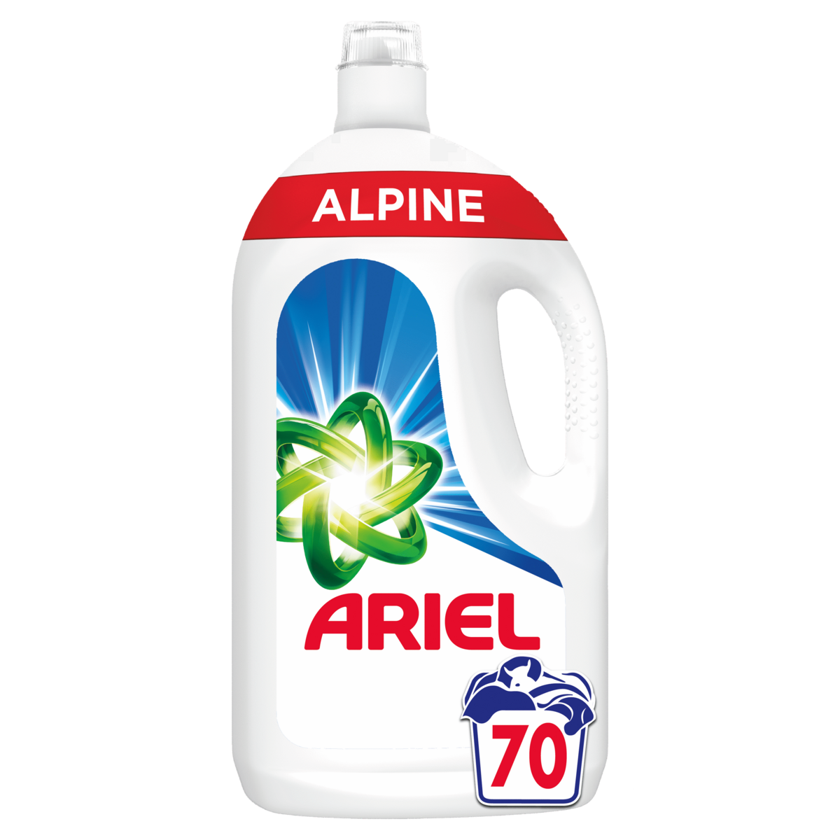 ARIEL Power Lessive liquide alpine 70 lavages 3.5l pas cher 