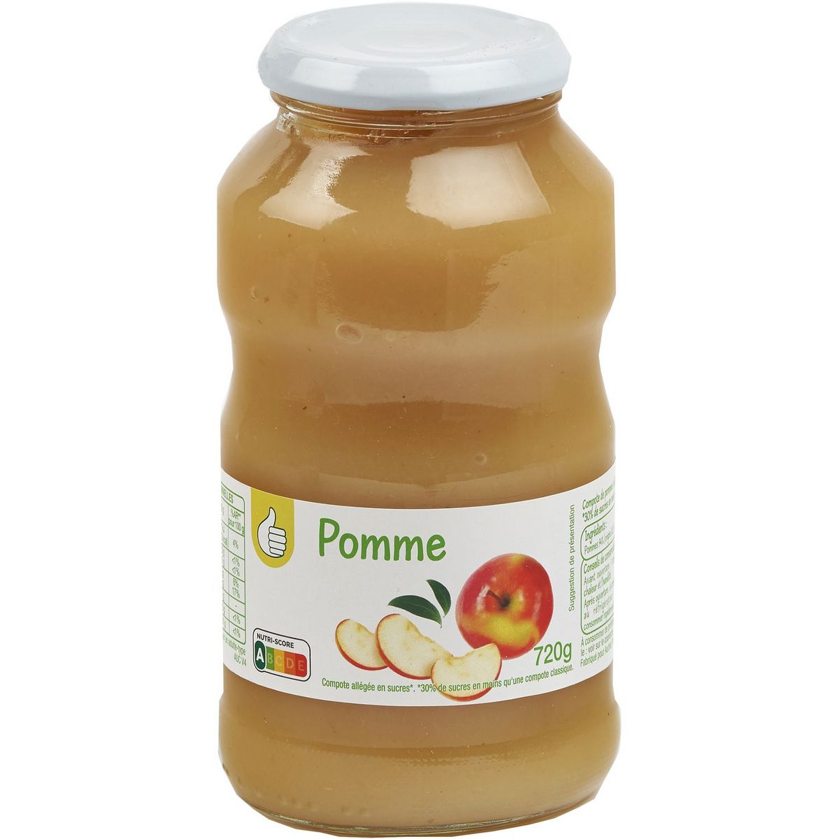 Auchan Essentiel Compote De Pomme Allegee En Sucres 7g Pas Cher A Prix Auchan