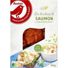 AUCHAN Lardons de saumon fumé 90g