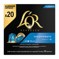 L'OR Capsules de café décaféiné compatibles Nespresso 20 capsules 104g