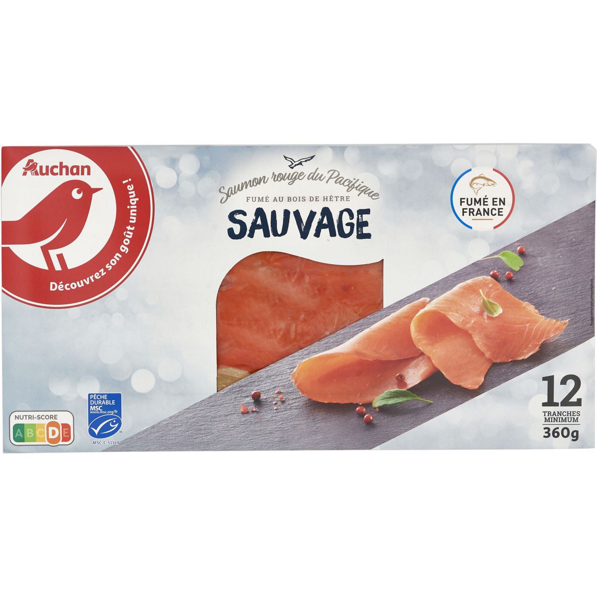 Saumon fumé sauvage Pacifique CARREFOUR