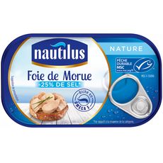 NAUTILUS Foie de morue nature MSC 120g