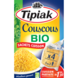 TIPIAK Couscous bio sachets cuisson prêt en 1min30 4x100g