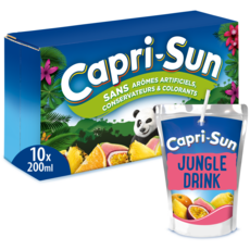 CAPRI-SUN Boisson au jus de fruit jungle drink poches 10x20cl