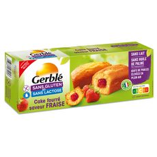 GERBLE Cake fourré saveur fraise sans gluten sachets 6x35g 210g