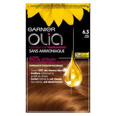 OLIA Coloration permanente sans ammoniaque 6.3 miel doré 3 produits 1 kit