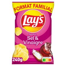 LAY'S Chips saveur sel et vinaigre maxi format 240g