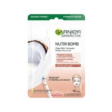 GARNIER Skinactive nutri bomb masque tissu au lait formule vegan peaux sèches 1 pièce