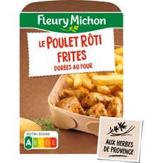 FLEURY MICHON Le poulet rôti avec frites dorées au four sans couverts 1 portion 280g