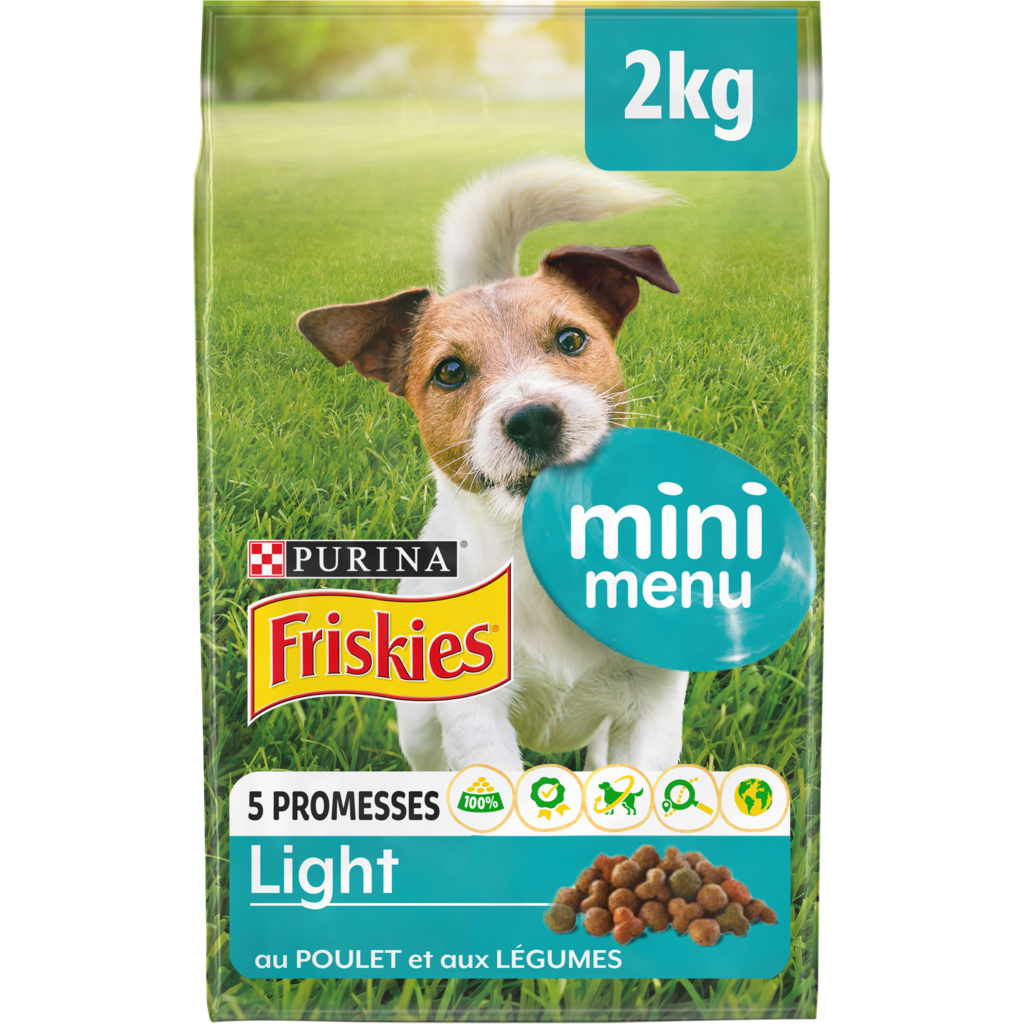 FRISKIES Light mini menu croquettes au poulet et aux legumes pour chien 2kg pas cher Auchan