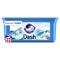 DASH Pods lessive capsules tout en un caresse aérienne 32 lavages 32 capsules