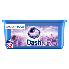 DASH Pods lessive capsules tout en un caresse provençale 32 lavages 32 capsules