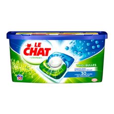 LE CHAT Trio-bulles lessive capsules activateur d'éclat 30 lavages 30 capsules