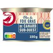 AUCHAN Bloc de foie gras de canard IGP du Sud-Ouest 150g