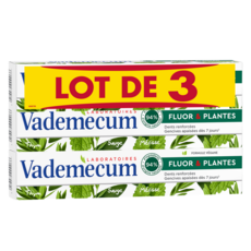 VADEMECUM Dentifrice fluor et plantes thym sauge mélisse 3x75ml