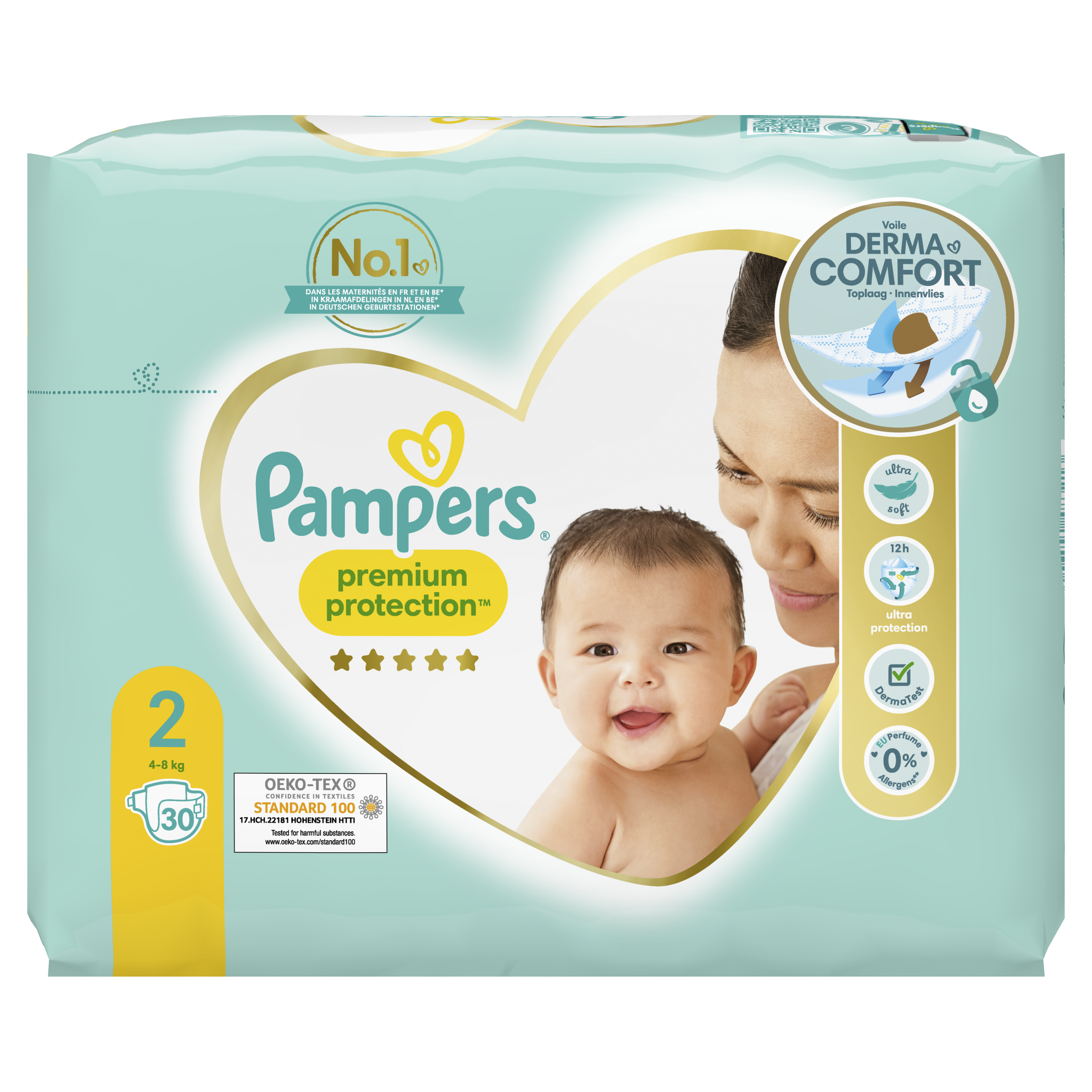 PAMPERS Premium protection couches taille 1 (2-5kg) 44 couches pas