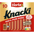 HERTA Knacki pur porc réduit en sel 10 pièces 350g