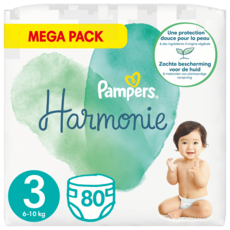 PAMPERS Harmonie couches taille 3 (6-10kg) 80 couches