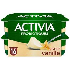 ACTIVIA Probiotiques - Yaourt saveur vanille 16x125g