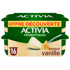 ACTIVIA Probiotiques - Yaourt saveur vanille bifidus 16x125g