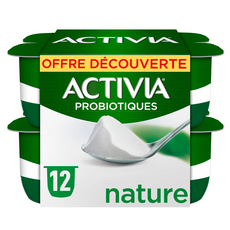 ACTIVIA Probiotiques - Yaourt nature 12x125g