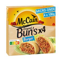 MCCAIN Bun's saveur burger 4 pièces 400g