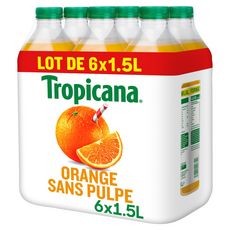 TROPICANA Jus d'orange sans pulpe 6x1.5l