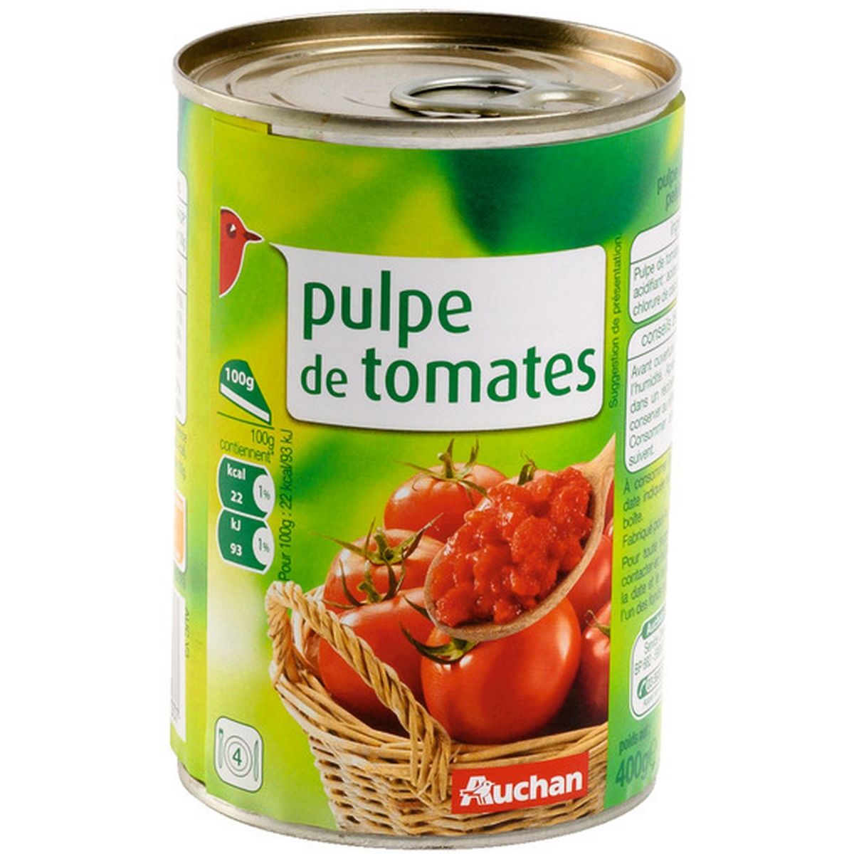 AUCHAN Pulpe de tomates 400g