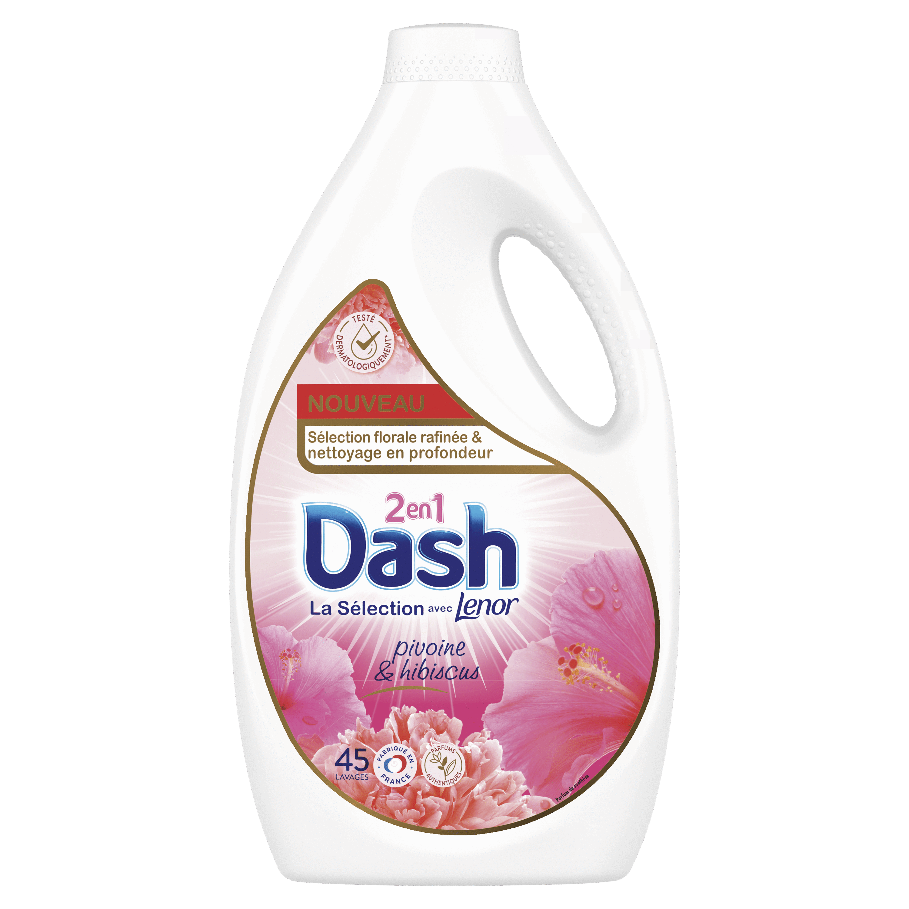 Dash 2 en 1 - 81391361 - Lessive Liquide - Pivoine et Jasmin - 40 Doses, traqueur de prix, historique des prix du , montres de prix  , alertes de baisse de prix des