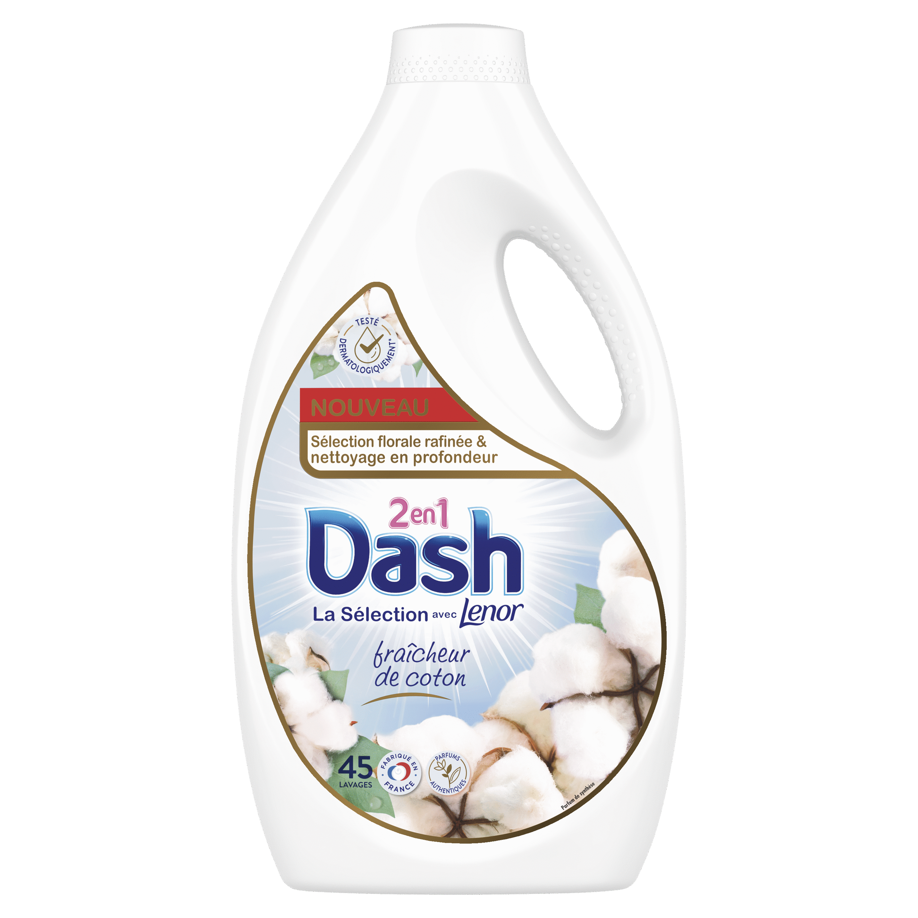 Livraison à domicile Dash Lessive liquide Fraîcheur de Coton, 1,8L