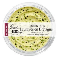 L'ATELIER BLINI Petits pois cultivés en Bretagne fromage frais menthe et pointe de citron 175g