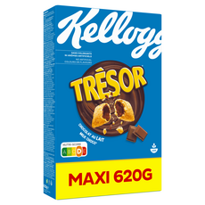 KELLOGG'S Trésor Céréales fourrées chocolat au lait 620g