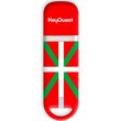 KEYOUEST Clé USB 32GO Basque - Rouge, blanc et vert