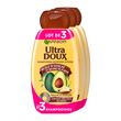 GARNIER ULTRA DOUX Shampooing nutrition intense à l'huile d'avocat et beurre de karité pour cheveux très secs ou frisés 3x250ml