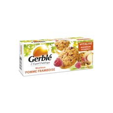 GERBLE Biscuits moelleux pomme framboise sachets individuels 6 biscuits 138g