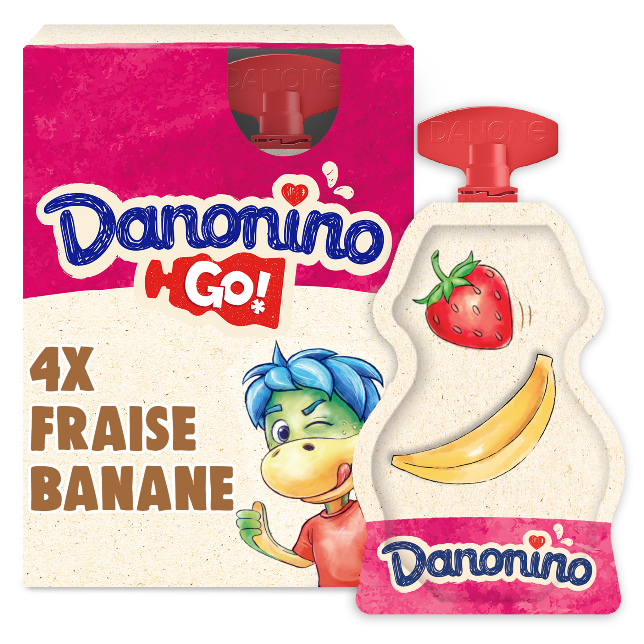 Yaourt à boire banane fraise ELO