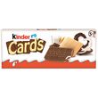 KINDER Cards gaufrettes croustillantes fourrées chocolat et lait 5x2 biscuits 128g