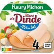FLEURY MICHON Blanc de dinde sel réduit 4 tranches 160g