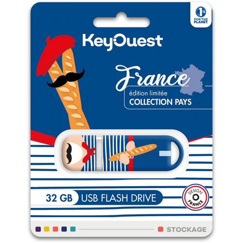 Clé USB 32GO Français - Bleu