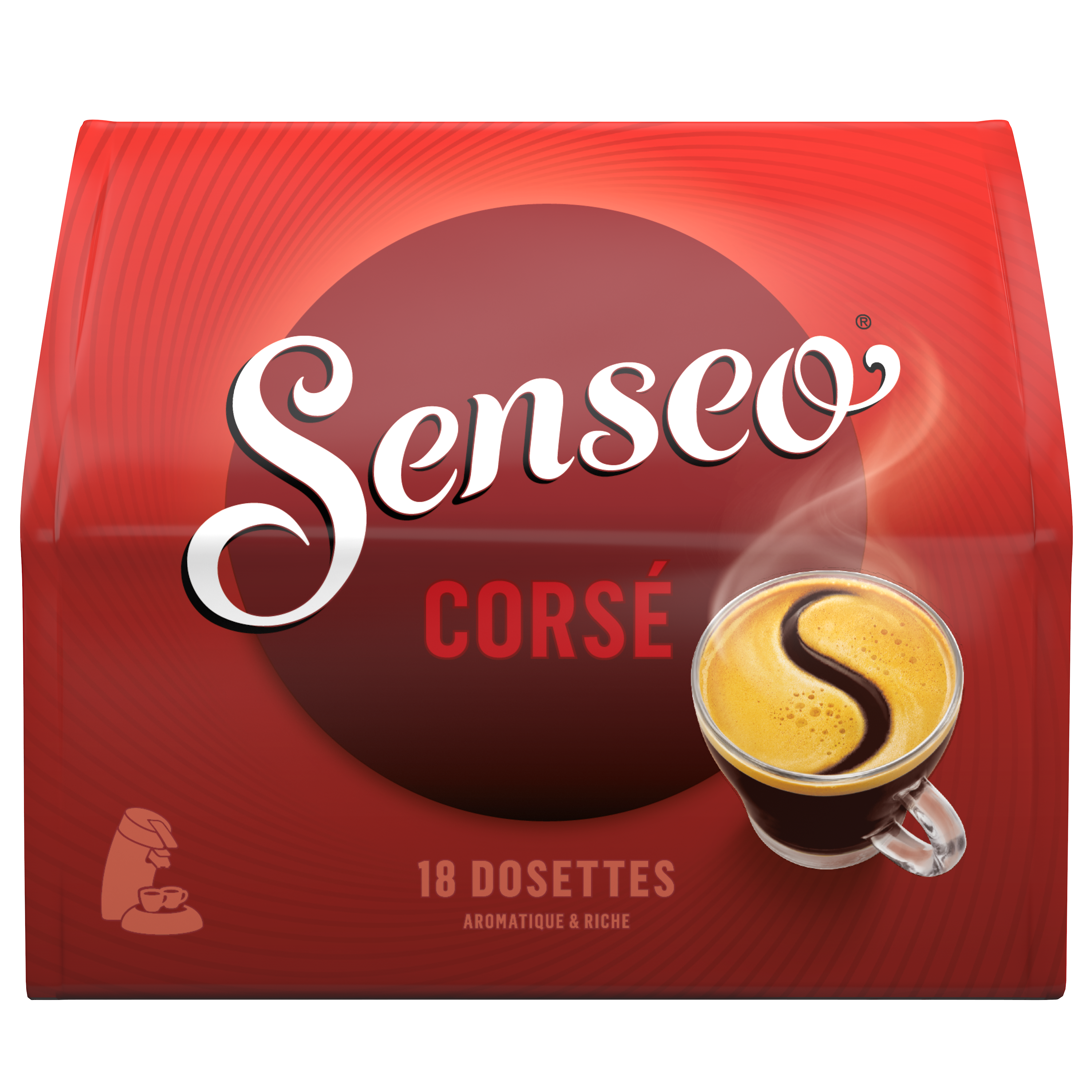 AUCHAN Dosettes de café corsé intensité 7 compatibles Senseo 60 dosettes  414g pas cher 