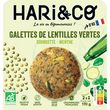 HARI&CO Galettes de lentilles vertes courgettes menthe recette vegan bio 2 portions 170g