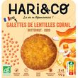HARI&CO Galettes de lentilles corail butternut coco recette vegan bio 2 portions 170g